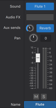Musescore 4.1 mixer channel strip