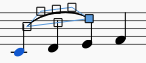 Adding slur, step 4, flipping direction